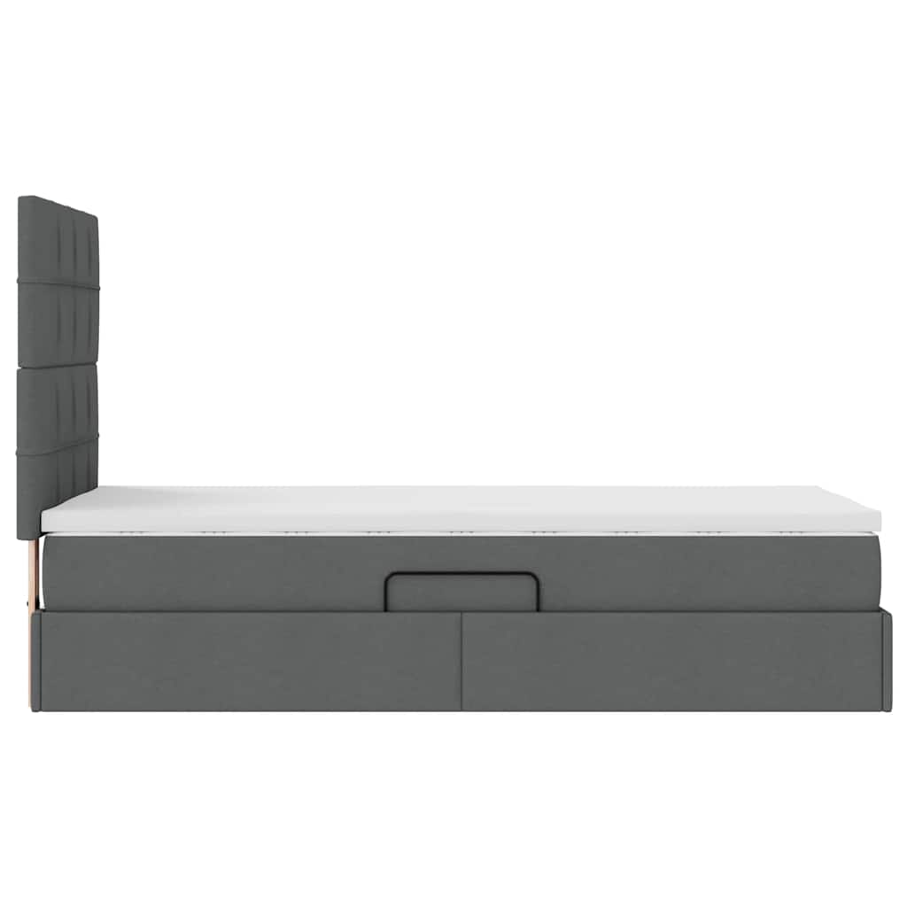 Opslag bed met matras Donkergrijs 90 x 200 cm Polyester is nu te koop bij PeponiXL, paradijselijk wonen!