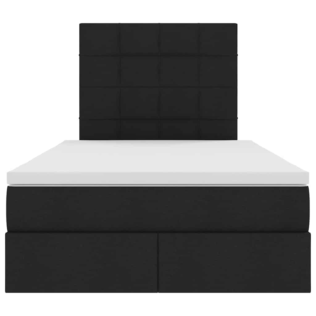 Opslag bed met matras met matras Zwart 120 x 190 cm Stof is nu te koop bij PeponiXL, paradijselijk wonen!