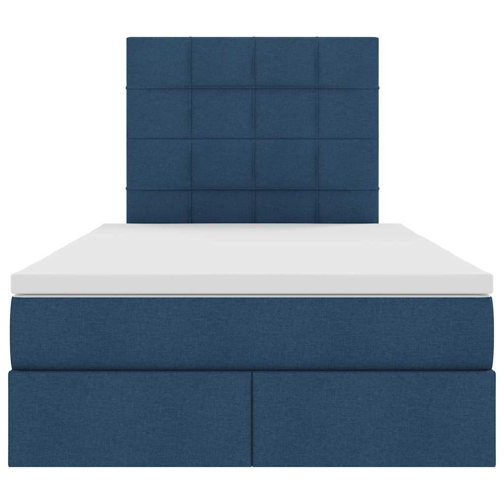 Opslag bed met matras met matras Blauw 120 x 190 cm Stof is nu te koop bij PeponiXL, paradijselijk wonen!
