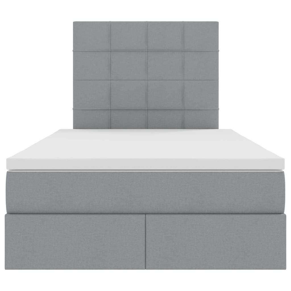Opslag bed met matras Lichtgrijs 120 x 200 cm Polyester is nu te koop bij PeponiXL, paradijselijk wonen!