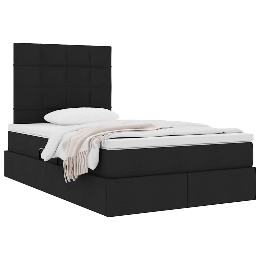 Opslag bed met matras met matras Zwart 120 x 200 cm Polyester is nu te koop bij PeponiXL, paradijselijk wonen!