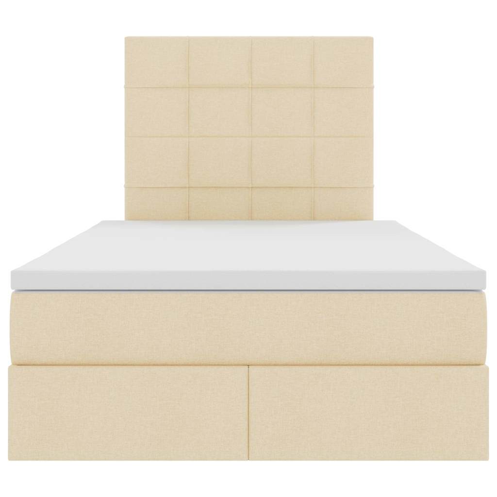 Opslag bed met matras met matras Crème 120 x 200 cm Polyester is nu te koop bij PeponiXL, paradijselijk wonen!