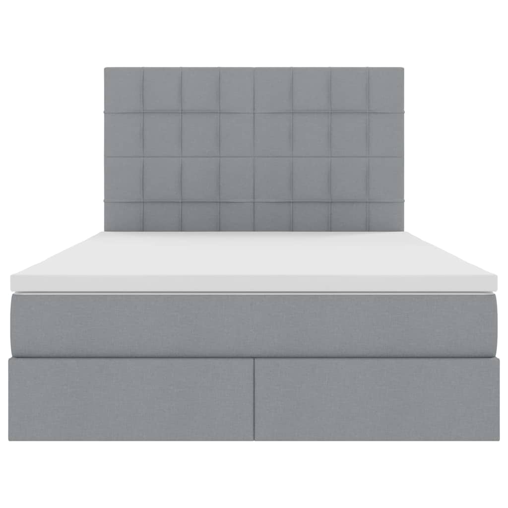 Opslag bed met matras Lichtgrijs 140 x 200 cm Polyester is nu te koop bij PeponiXL, paradijselijk wonen!