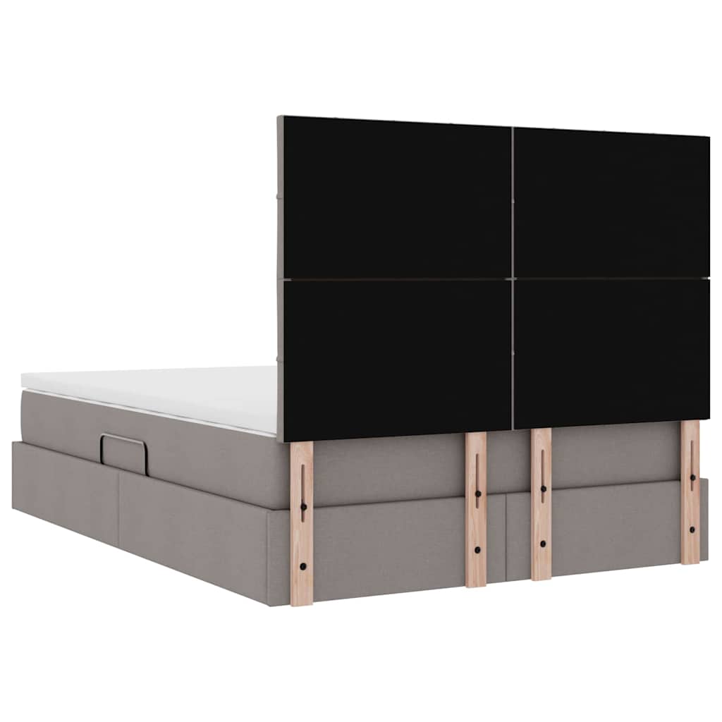 Opslag bed met matras met opslag Taupe 140 x 200 cm Nep Leer is nu te koop bij PeponiXL, paradijselijk wonen!