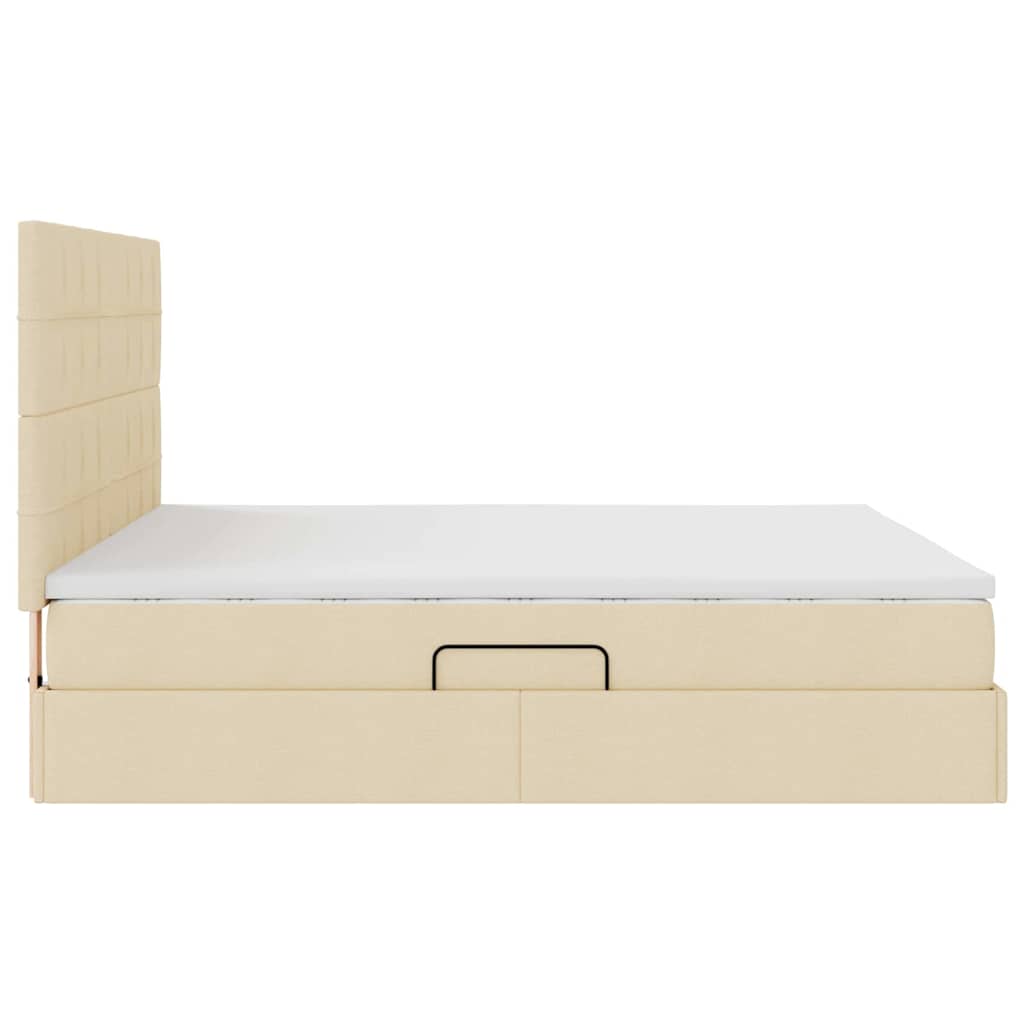 Opslag bed met matras met matras Crème 160 x 200 cm Polyester is nu te koop bij PeponiXL, paradijselijk wonen!