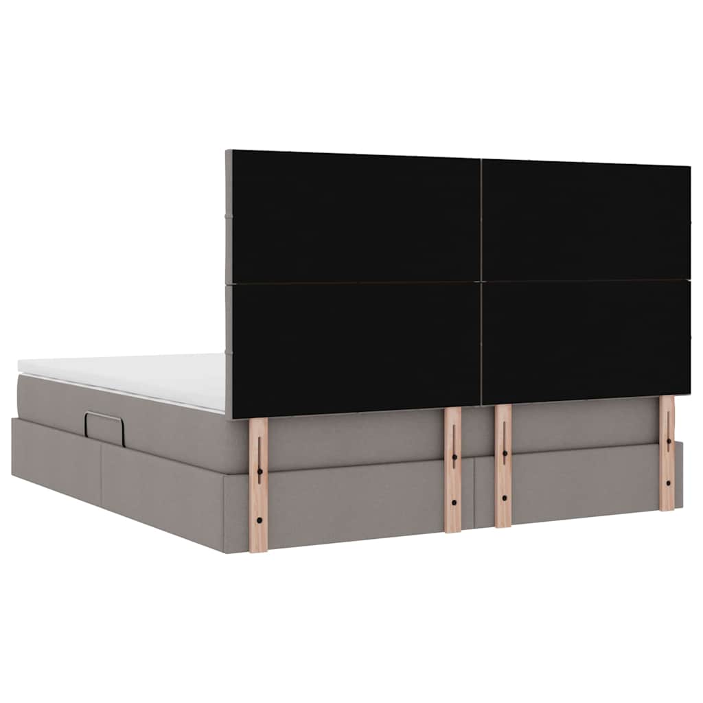 Opslag bed met matras met matras Taupe 180 x 200 cm Polyester is nu te koop bij PeponiXL, paradijselijk wonen!