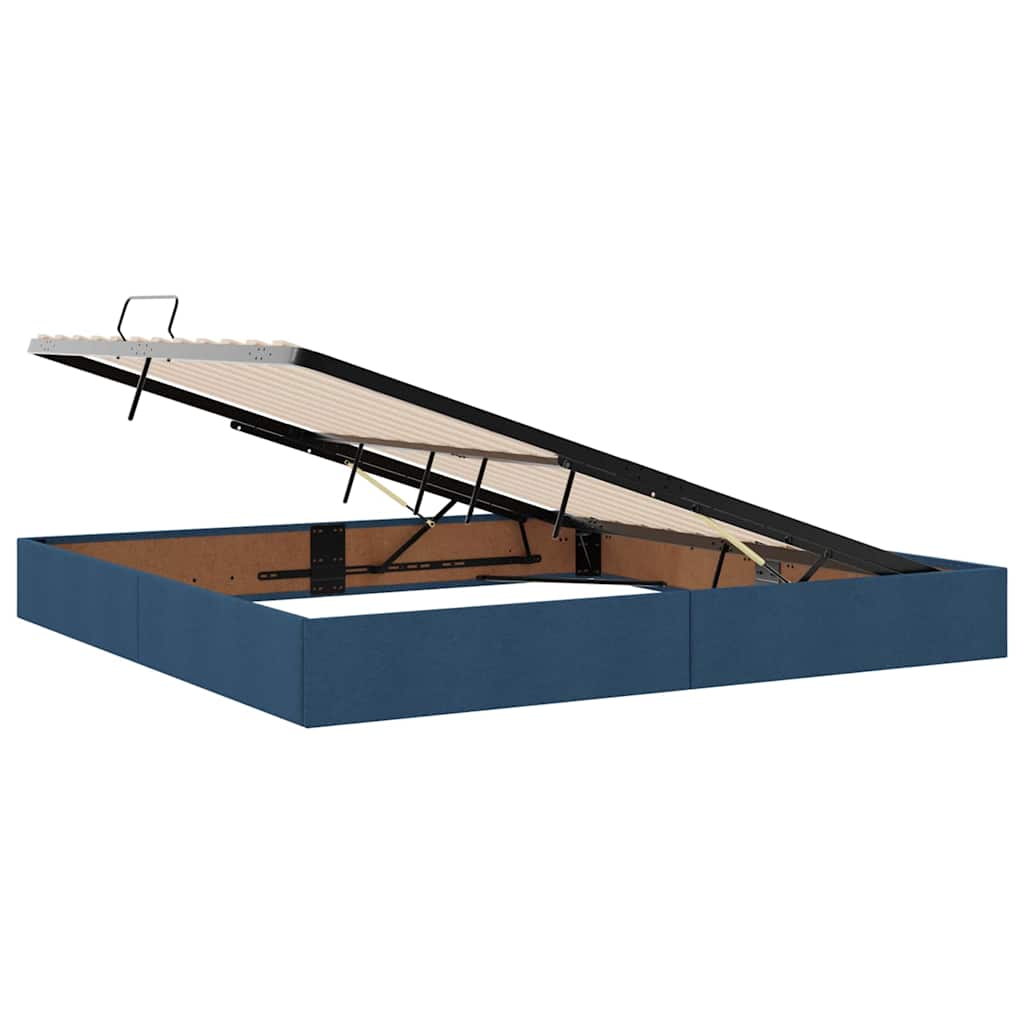 Opslag bed met matras met matras Blauw 200 x 200 cm Polyester is nu te koop bij PeponiXL, paradijselijk wonen!