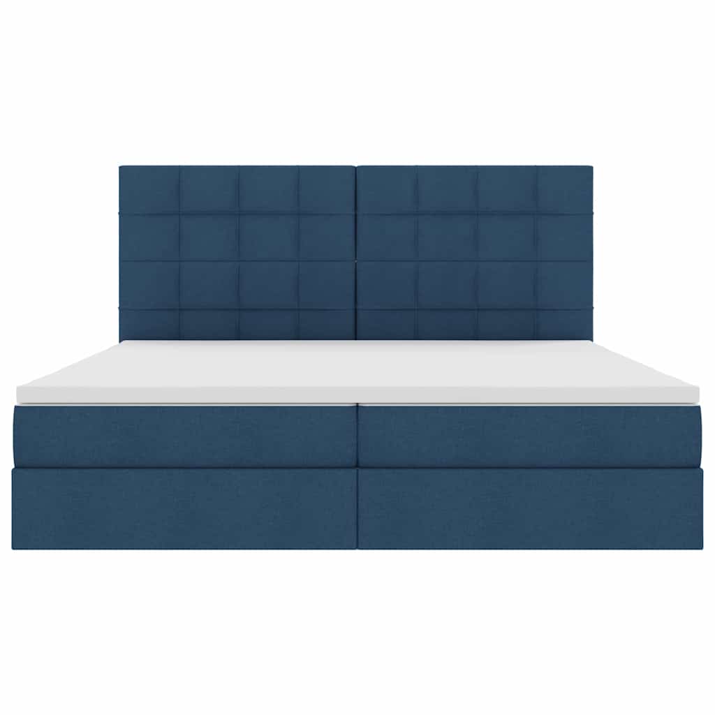 Opslag bed met matras met matras Blauw 200 x 200 cm Polyester is nu te koop bij PeponiXL, paradijselijk wonen!