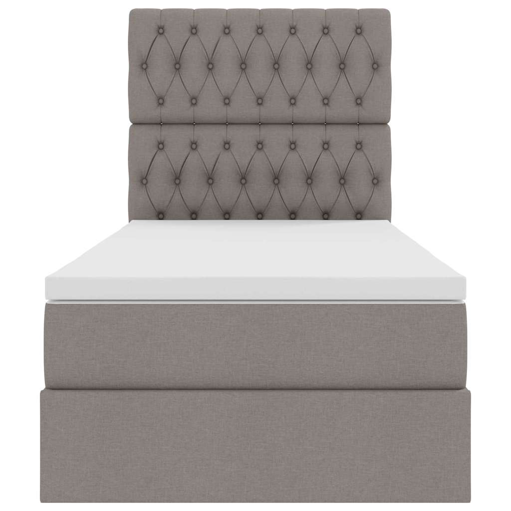 Opslag bed met matras met matras Taupe 90 x 190 cm Polyester is nu te koop bij PeponiXL, paradijselijk wonen!