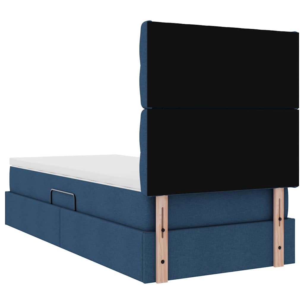 Opslag bed met matras met matras Blauw 90 x 190 cm Polyester is nu te koop bij PeponiXL, paradijselijk wonen!
