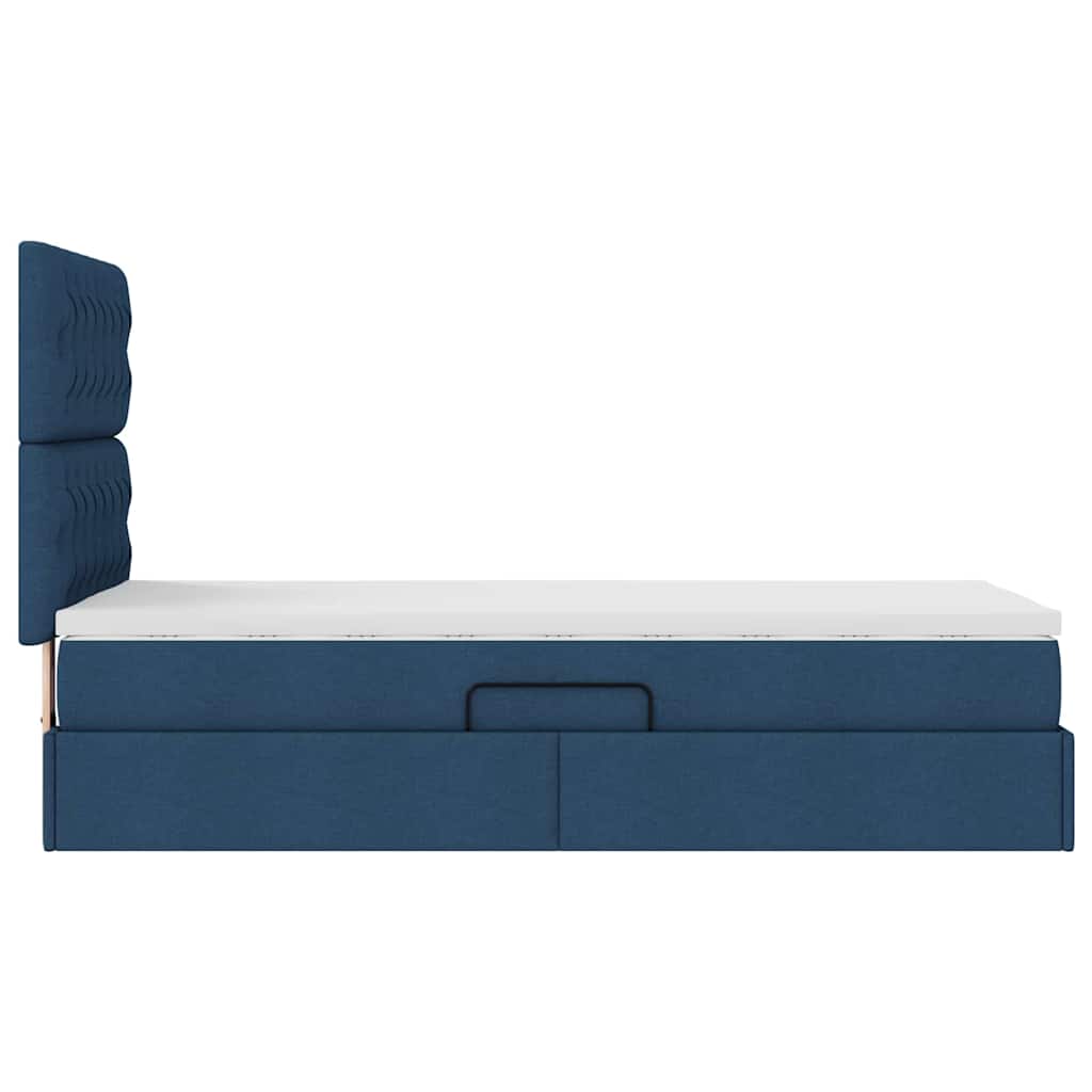 Opslag bed met matras met matras Blauw 90 x 190 cm Polyester is nu te koop bij PeponiXL, paradijselijk wonen!