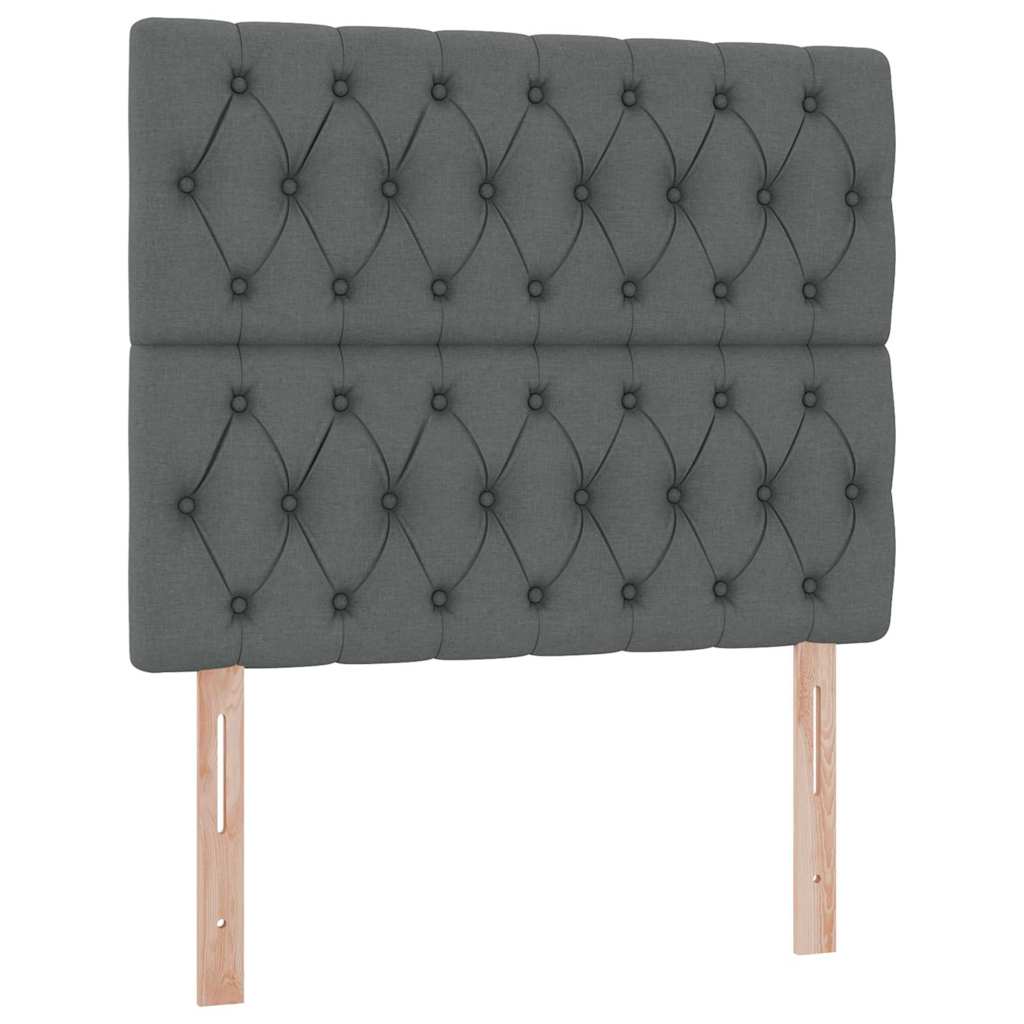 Opslag bed met matras met matras Donkergrijs 120 x 190 cm Stof is nu te koop bij PeponiXL, paradijselijk wonen!