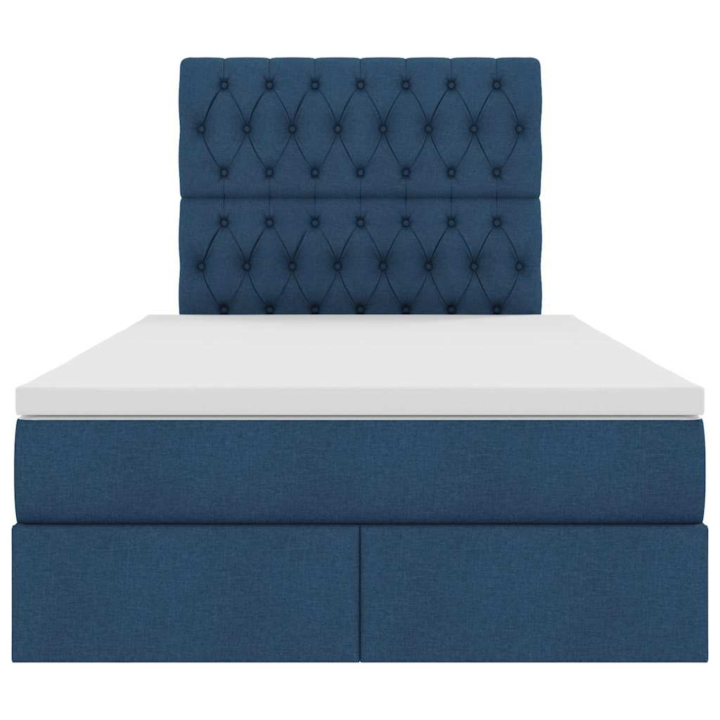 Opslag bed met matras met matras Blauw 120 x 190 cm Stof is nu te koop bij PeponiXL, paradijselijk wonen!