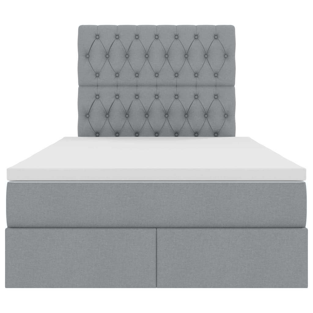 Opslag bed met matras Lichtgrijs 120 x 200 cm Polyester is nu te koop bij PeponiXL, paradijselijk wonen!