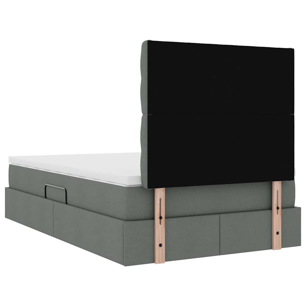 Opslag bed met matras Donkergrijs 120 x 200 cm Polyester is nu te koop bij PeponiXL, paradijselijk wonen!