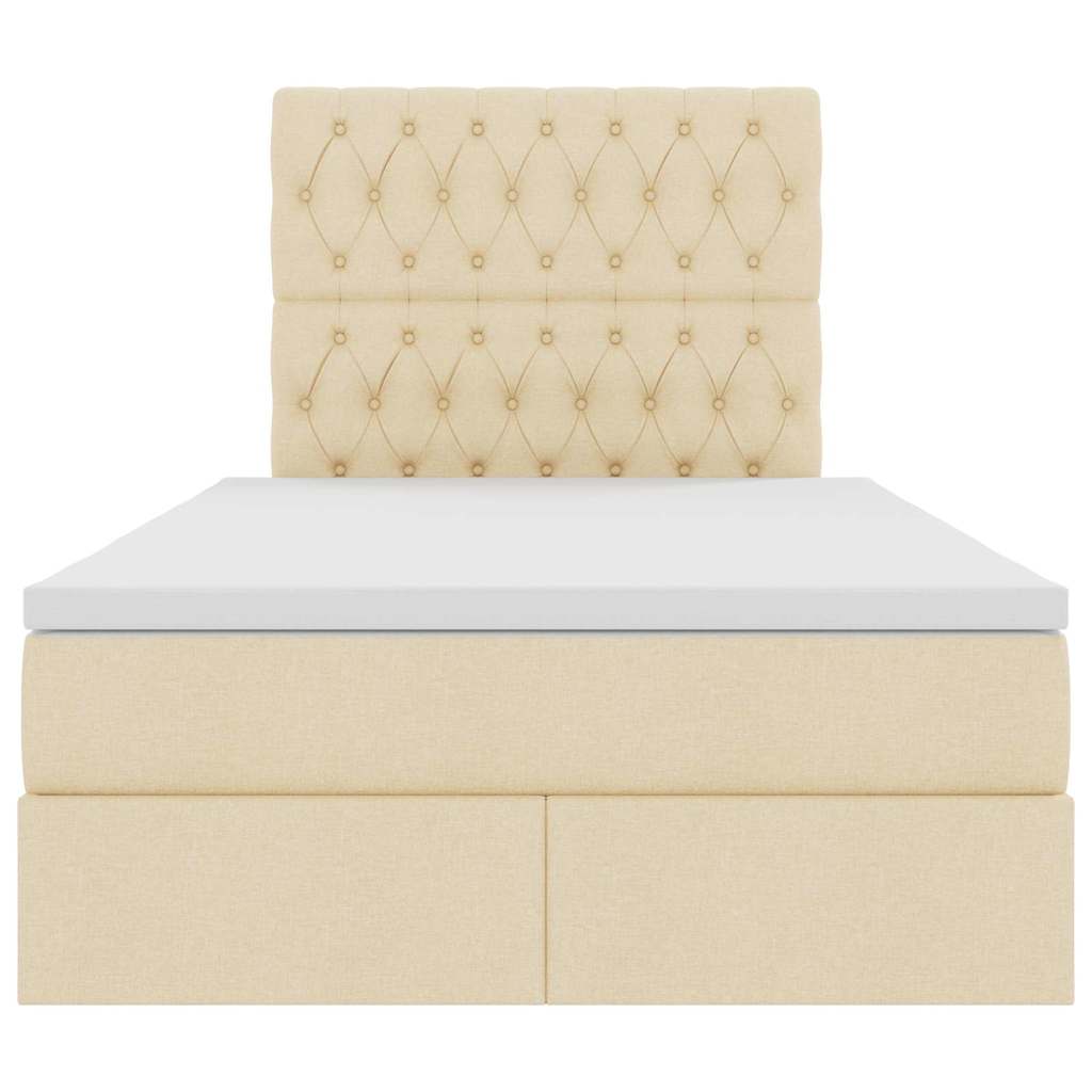 Opslag bed met matras met matras Crème 120 x 200 cm Polyester is nu te koop bij PeponiXL, paradijselijk wonen!