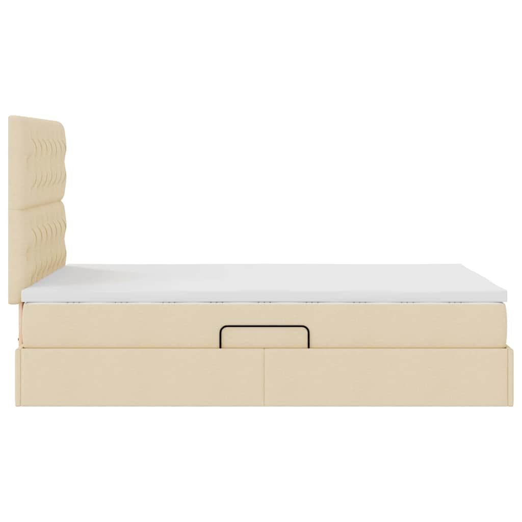 Opslag bed met matras met matras Crème 120 x 200 cm Polyester is nu te koop bij PeponiXL, paradijselijk wonen!