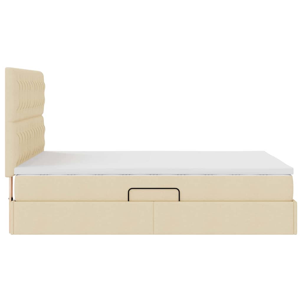 Opslag bed met matras met matras Crème 140 x 190 cm Polyester is nu te koop bij PeponiXL, paradijselijk wonen!