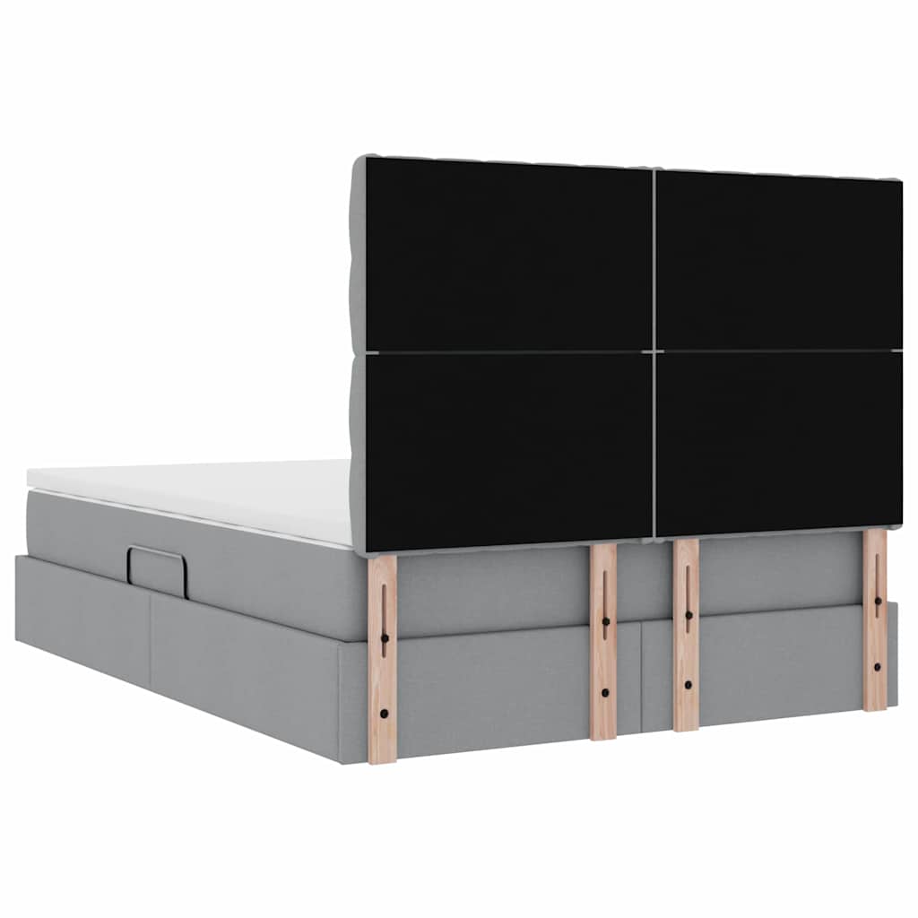 Opslag bed met matras Lichtgrijs 140 x 200 cm Polyester is nu te koop bij PeponiXL, paradijselijk wonen!