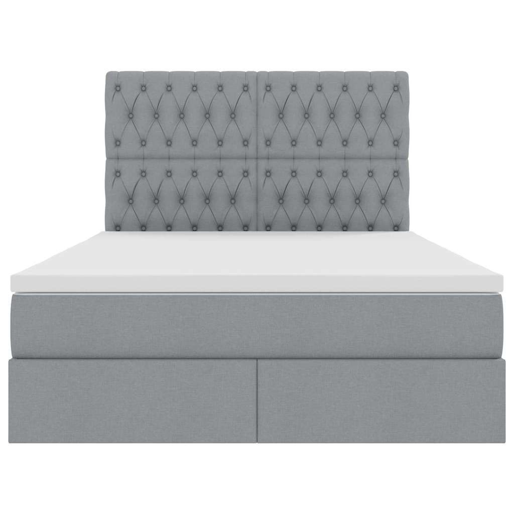 Opslag bed met matras Lichtgrijs 140 x 200 cm Polyester is nu te koop bij PeponiXL, paradijselijk wonen!