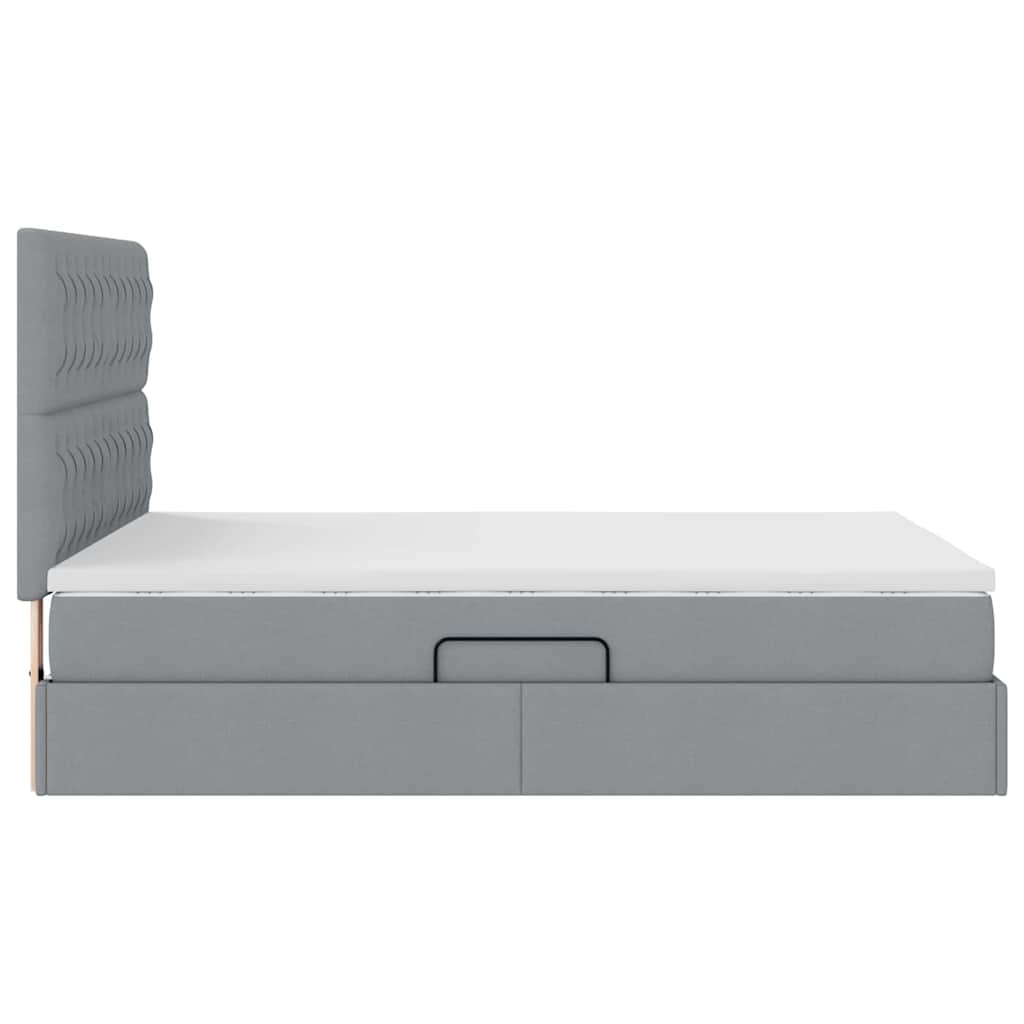 Opslag bed met matras Lichtgrijs 140 x 200 cm Polyester is nu te koop bij PeponiXL, paradijselijk wonen!