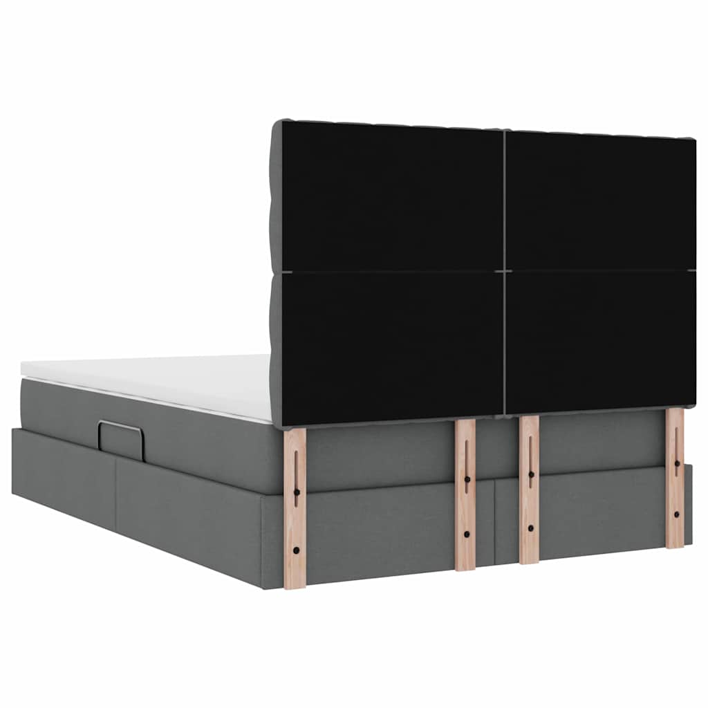 Opslag bed met matras Donkergrijs 140 x 200 cm Polyester is nu te koop bij PeponiXL, paradijselijk wonen!