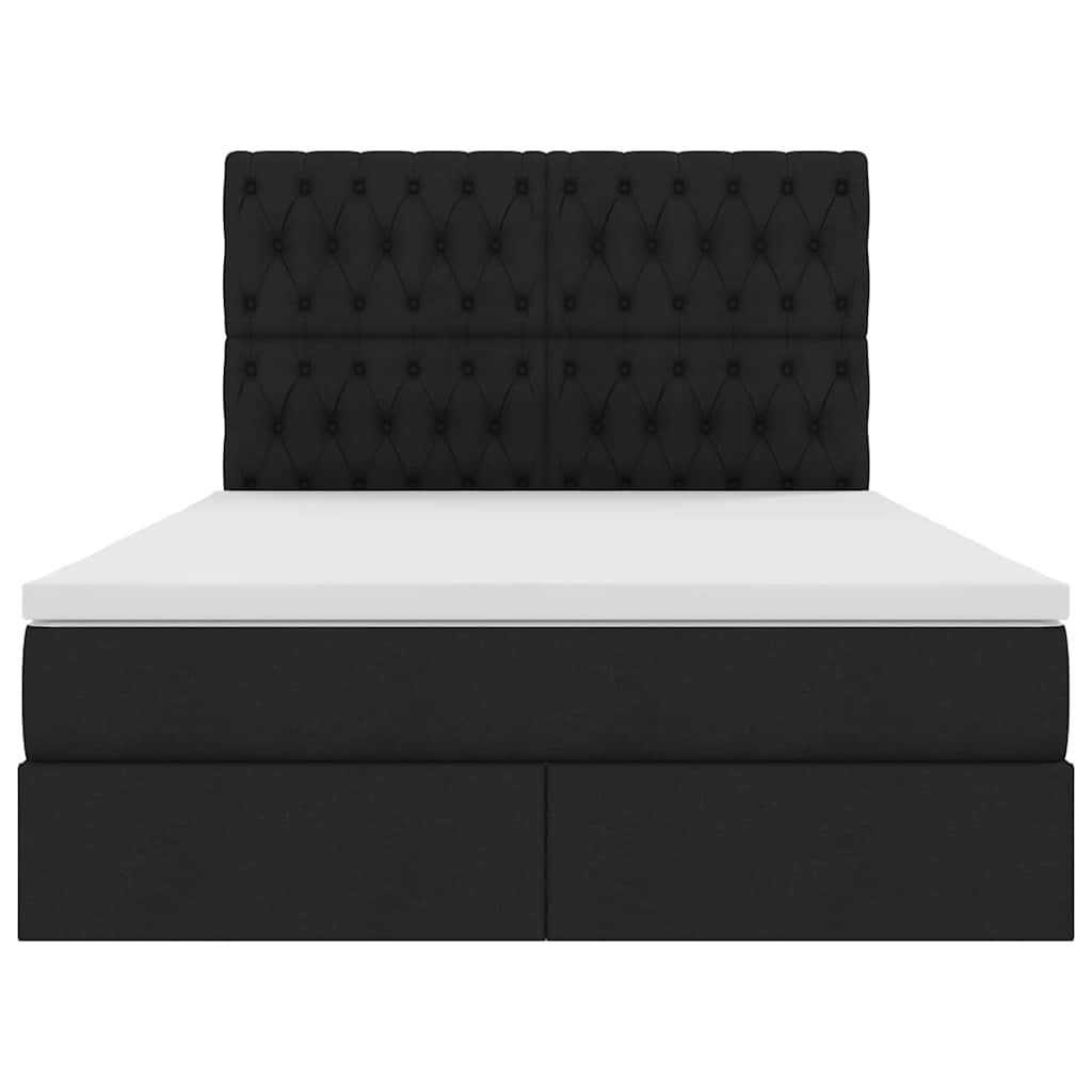 Opslag bed met matras met matras Zwart 140 x 200 cm Polyester is nu te koop bij PeponiXL, paradijselijk wonen!