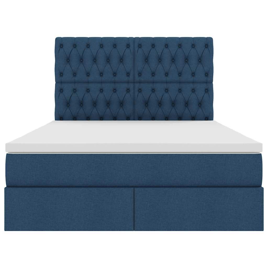 Opslag bed met matras met matras Blauw 140 x 200 cm Polyester is nu te koop bij PeponiXL, paradijselijk wonen!