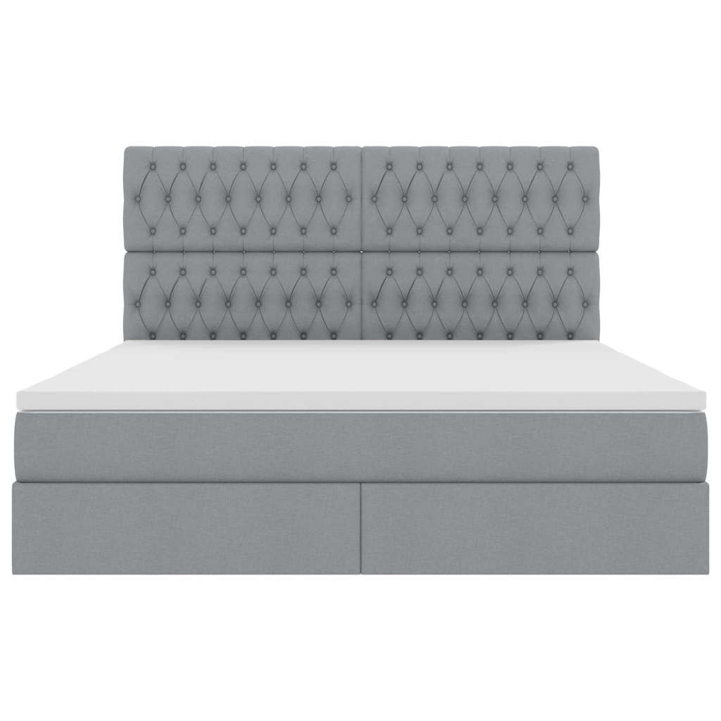Opslag bed met matras Lichtgrijs 160 x 200 cm Polyester is nu te koop bij PeponiXL, paradijselijk wonen!