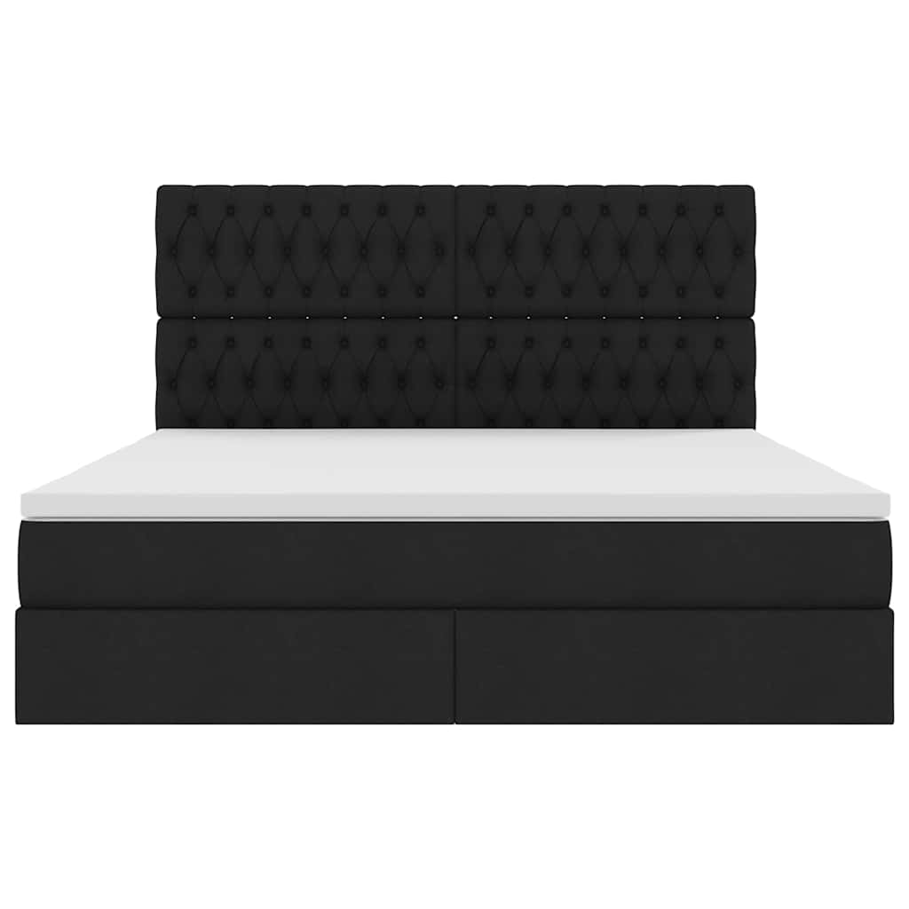 Opslag bed met matras met matras Zwart 160 x 200 cm Polyester is nu te koop bij PeponiXL, paradijselijk wonen!