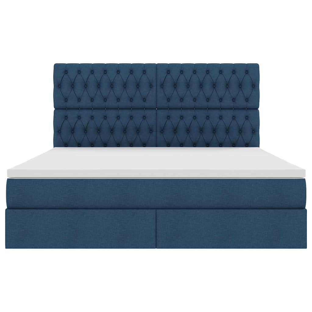 Opslag bed met matras met matras Blauw 160 x 200 cm Polyester is nu te koop bij PeponiXL, paradijselijk wonen!