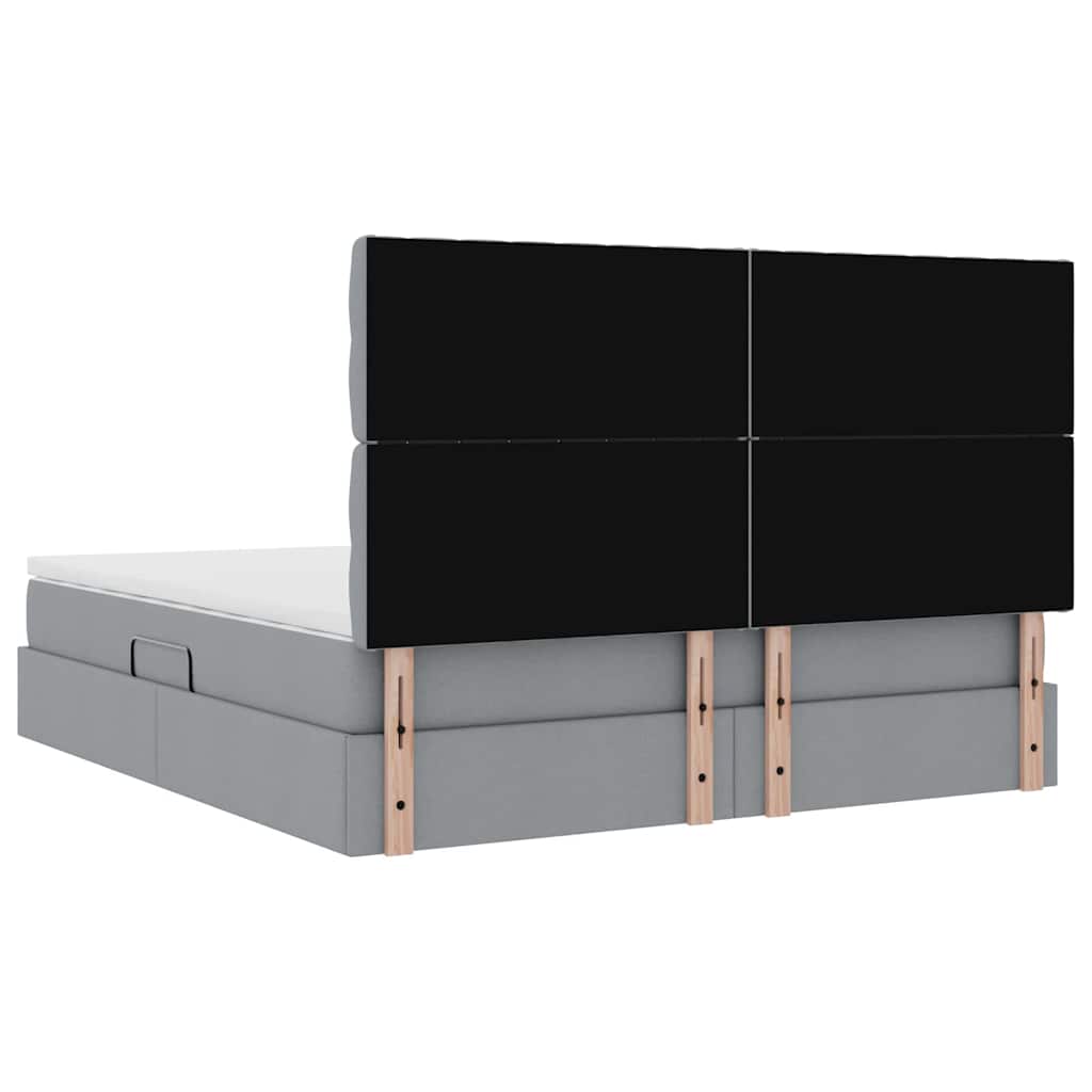 Opslag bed met matras Lichtgrijs 180 x 200 cm Polyester is nu te koop bij PeponiXL, paradijselijk wonen!