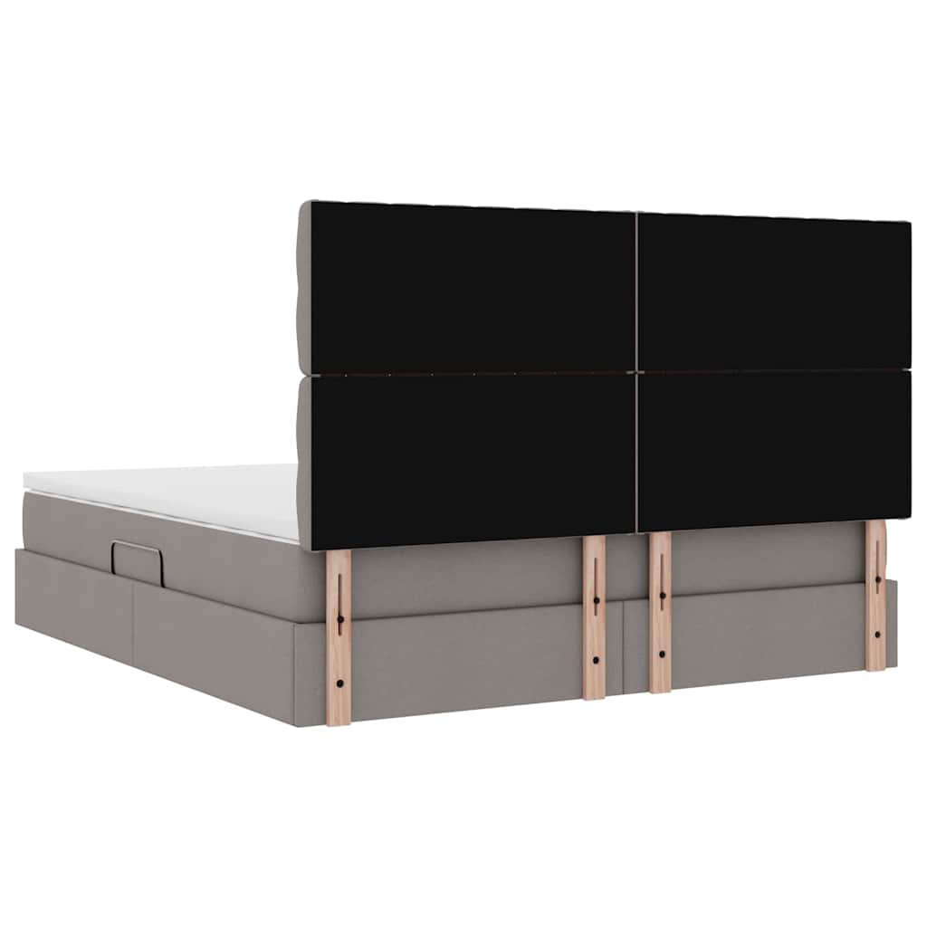 Opslag bed met matras met matras Taupe 180 x 200 cm Polyester is nu te koop bij PeponiXL, paradijselijk wonen!