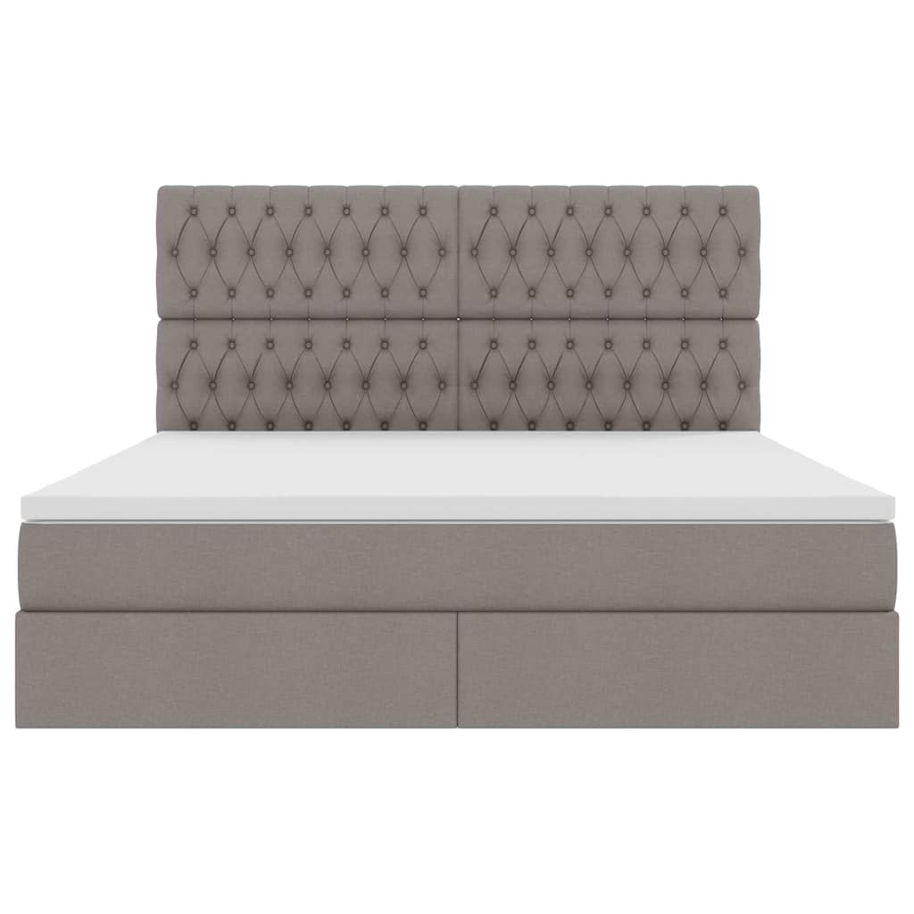 Opslag bed met matras met matras Taupe 180 x 200 cm Polyester is nu te koop bij PeponiXL, paradijselijk wonen!