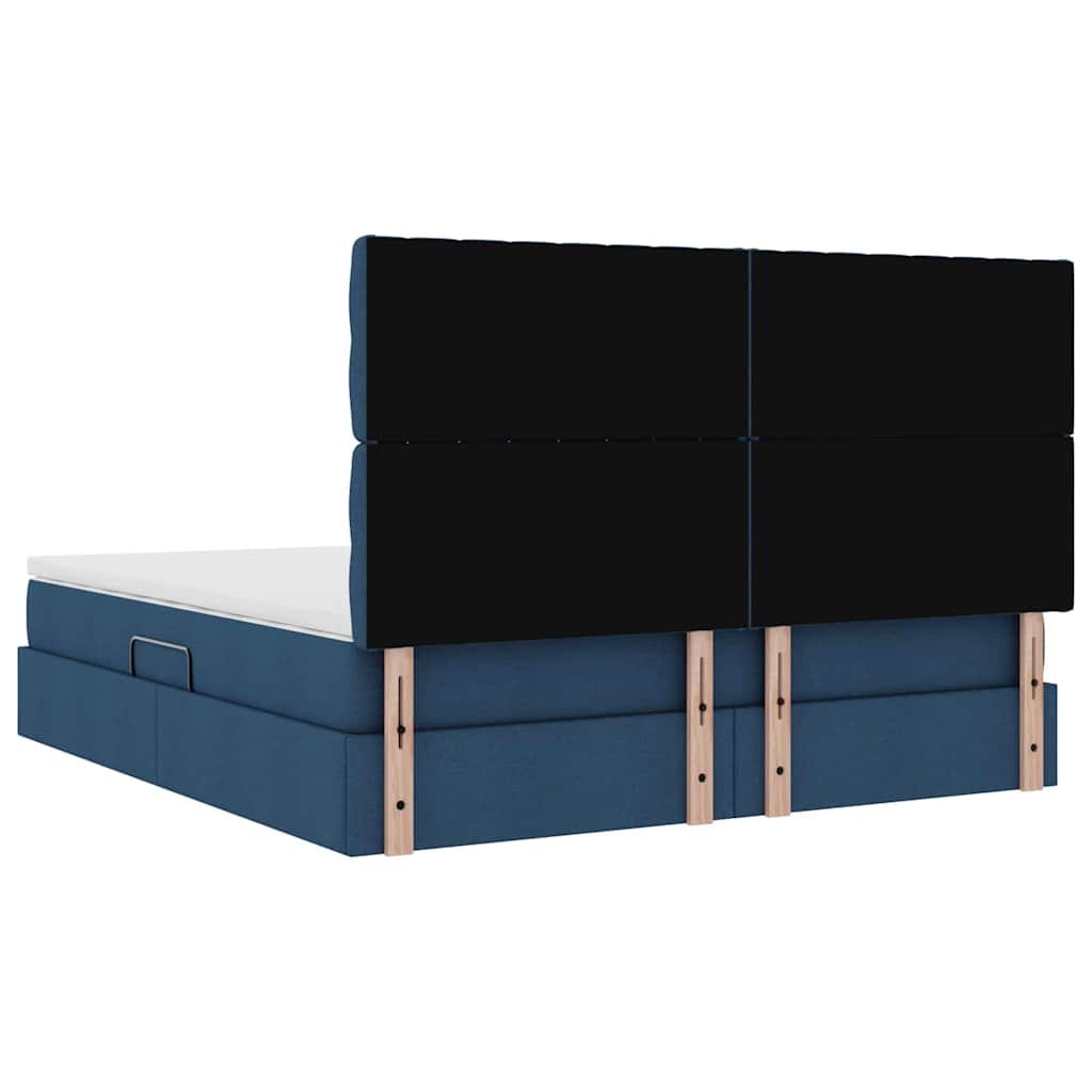 Opslag bed met matras met matras Blauw 180 x 200 cm Polyester is nu te koop bij PeponiXL, paradijselijk wonen!