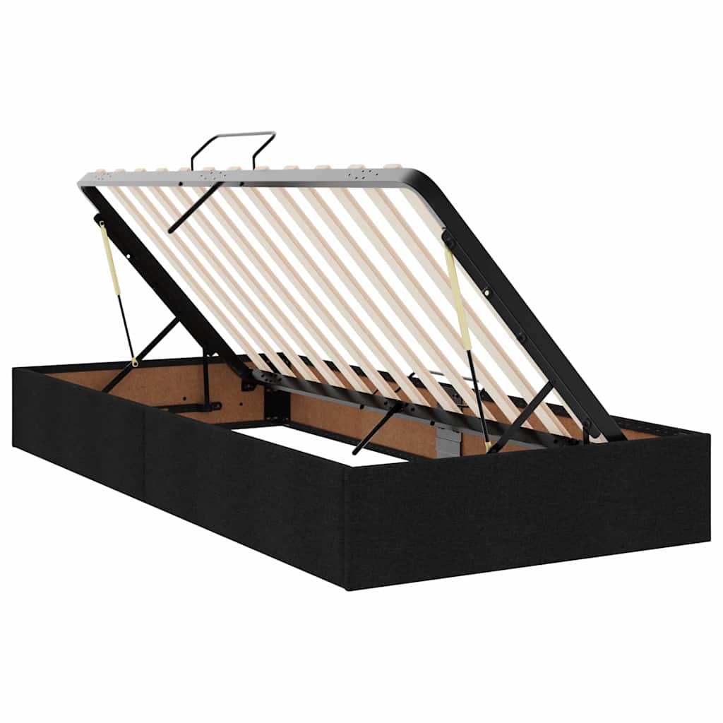 Opslag bed met matras met matras Zwart 90 x 190 cm Polyester is nu te koop bij PeponiXL, paradijselijk wonen!