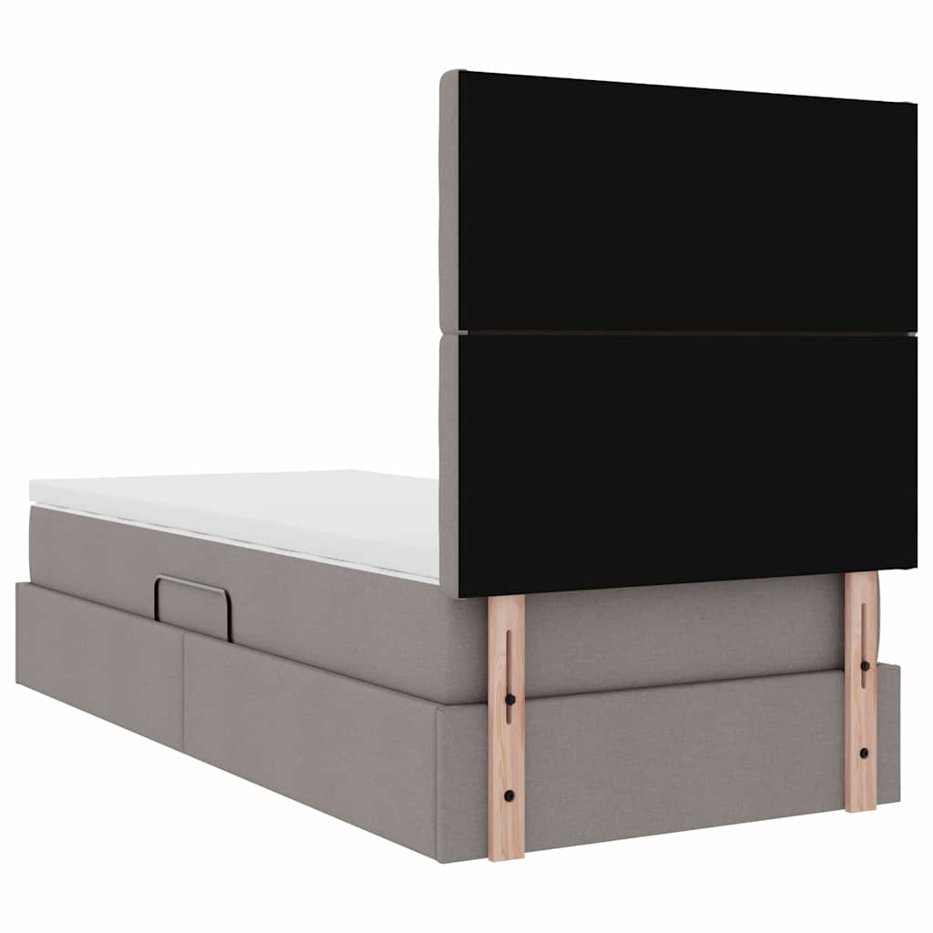 Opslag bed met matras met matras Taupe 90 x 190 cm Polyester is nu te koop bij PeponiXL, paradijselijk wonen!