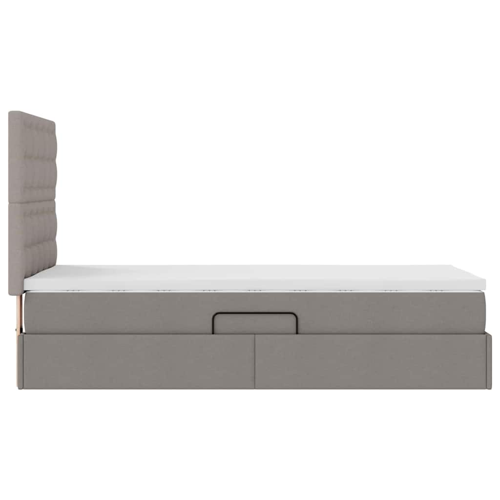 Opslag bed met matras met matras Taupe 90 x 190 cm Polyester is nu te koop bij PeponiXL, paradijselijk wonen!