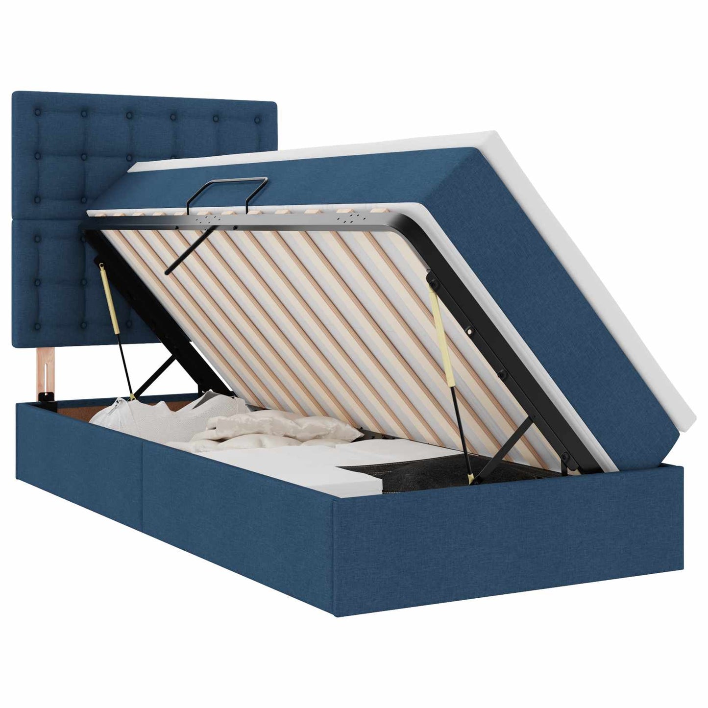 Opslag bed met matras met matras Blauw 90 x 190 cm Polyester is nu te koop bij PeponiXL, paradijselijk wonen!