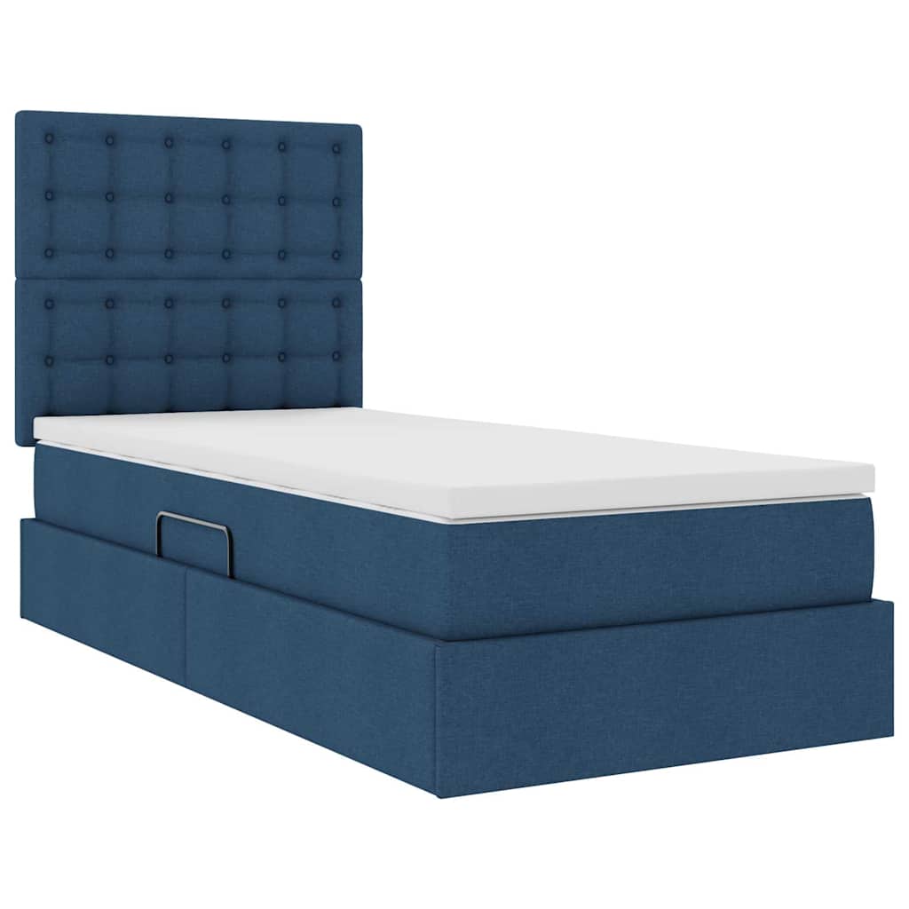 Opslag bed met matras met matras Blauw 90 x 190 cm Polyester is nu te koop bij PeponiXL, paradijselijk wonen!