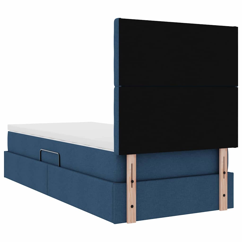 Opslag bed met matras met matras Blauw 90 x 190 cm Polyester is nu te koop bij PeponiXL, paradijselijk wonen!