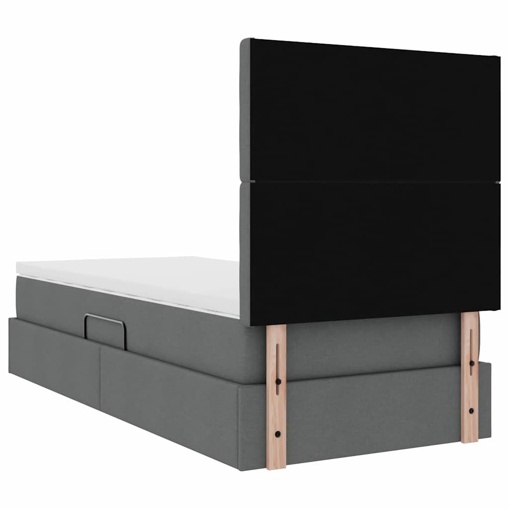 Opslag bed met matras Donkergrijs 90 x 200 cm Polyester is nu te koop bij PeponiXL, paradijselijk wonen!