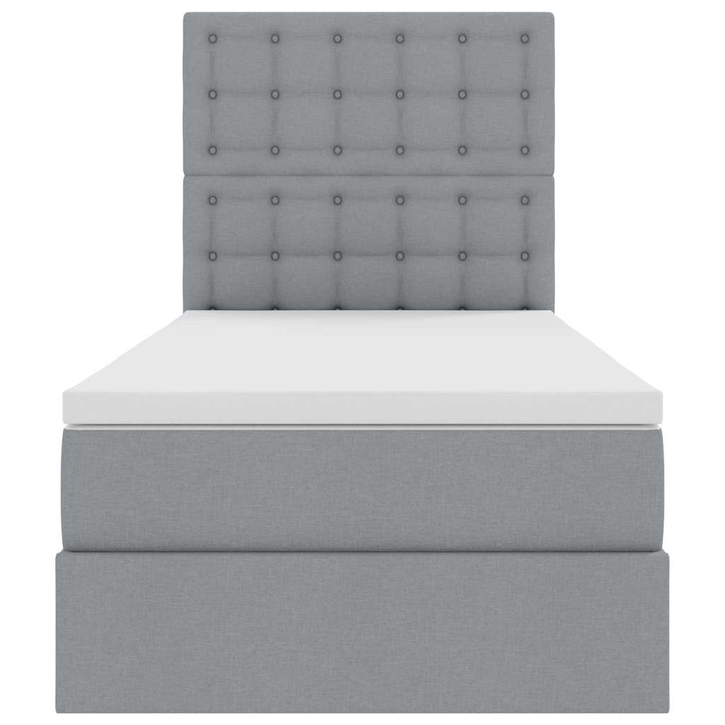 Opslag bed met matras Lichtgrijs 100 x 200 cm Polyester is nu te koop bij PeponiXL, paradijselijk wonen!