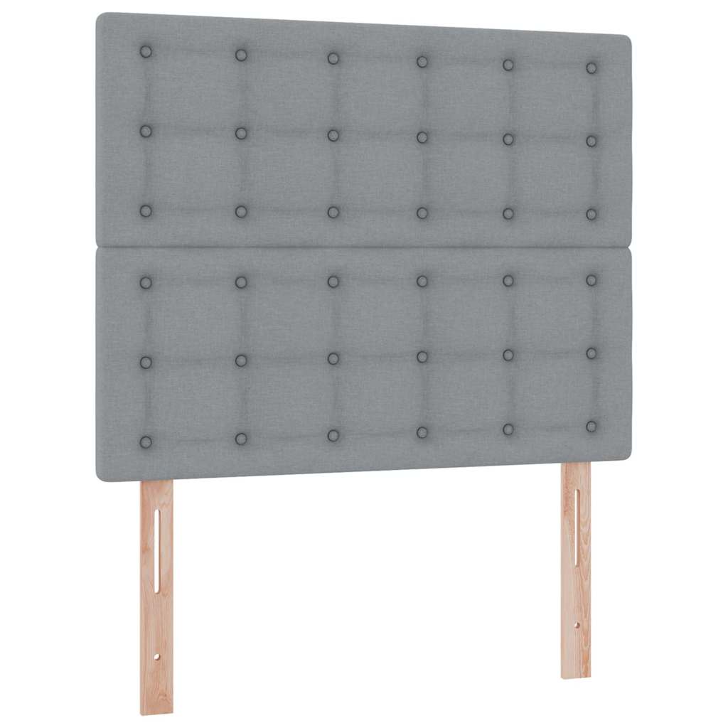 Opslag bed met matras met matras Lichtgrijs 120 x 190 cm Stof is nu te koop bij PeponiXL, paradijselijk wonen!
