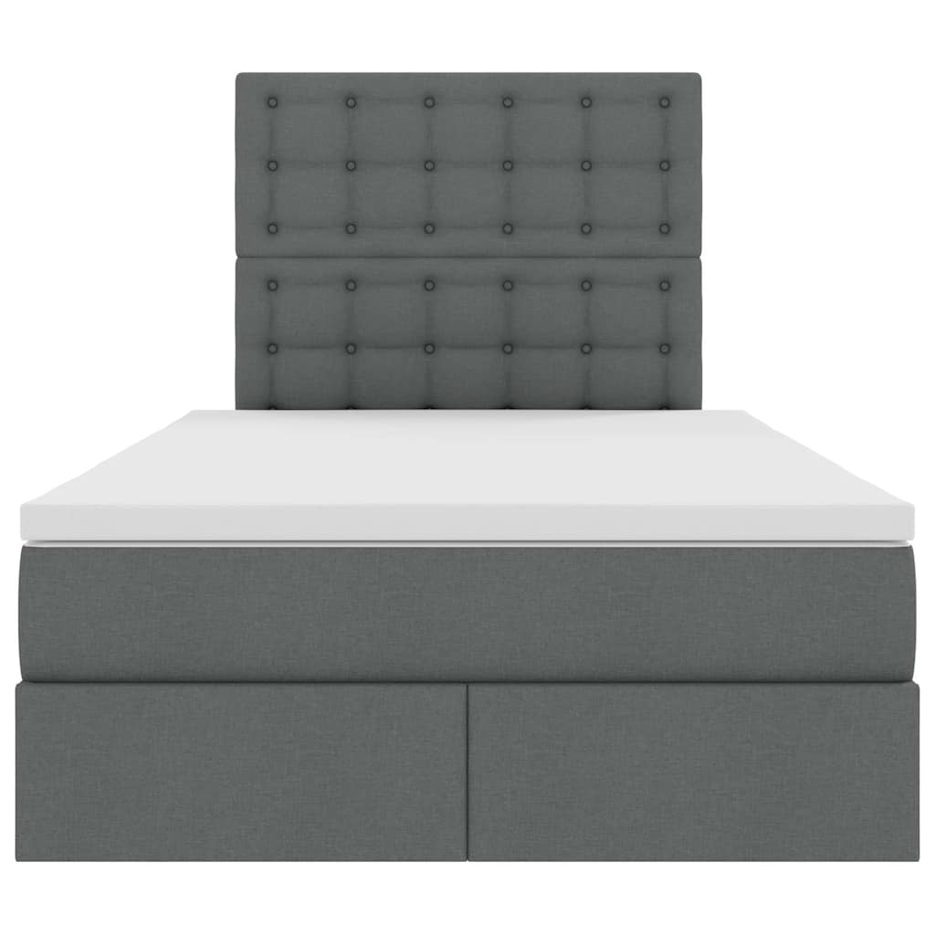Opslag bed met matras met matras Donkergrijs 120 x 190 cm Stof is nu te koop bij PeponiXL, paradijselijk wonen!