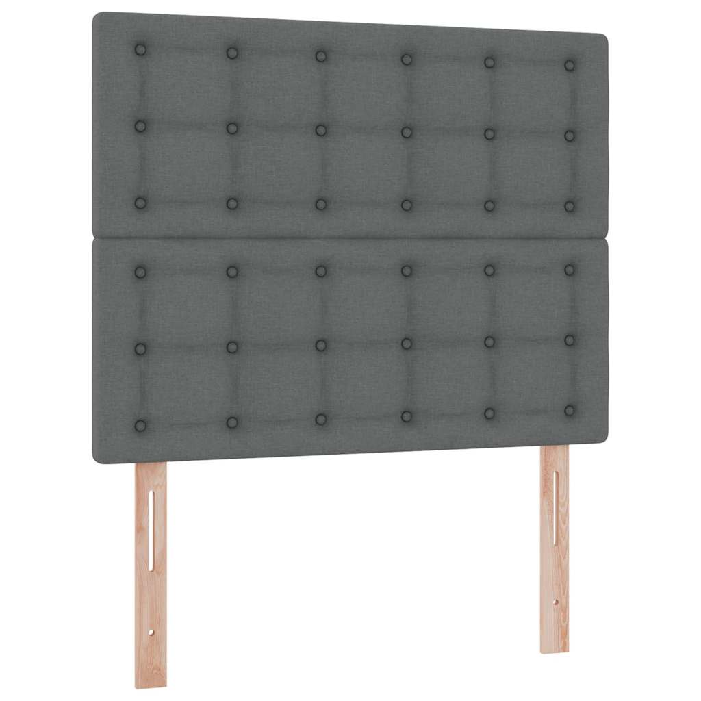 Opslag bed met matras met matras Donkergrijs 120 x 190 cm Stof is nu te koop bij PeponiXL, paradijselijk wonen!