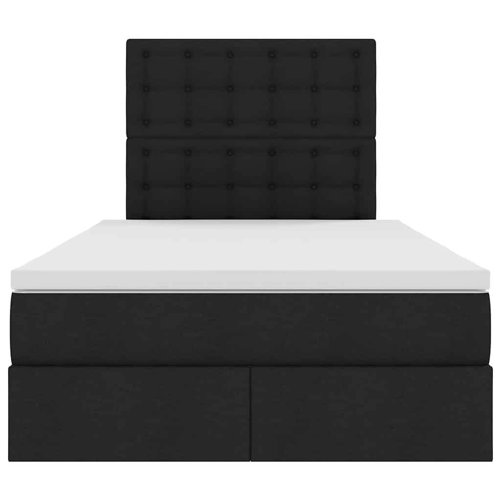 Opslag bed met matras met matras Zwart 120 x 190 cm Stof is nu te koop bij PeponiXL, paradijselijk wonen!