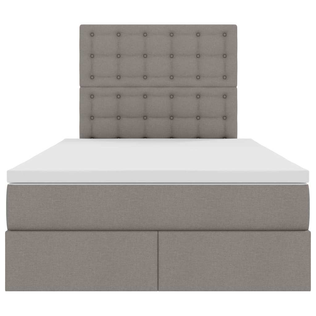 Opslag bed met matras met hoofdeinde Taupe 120 x 190 cm Stof