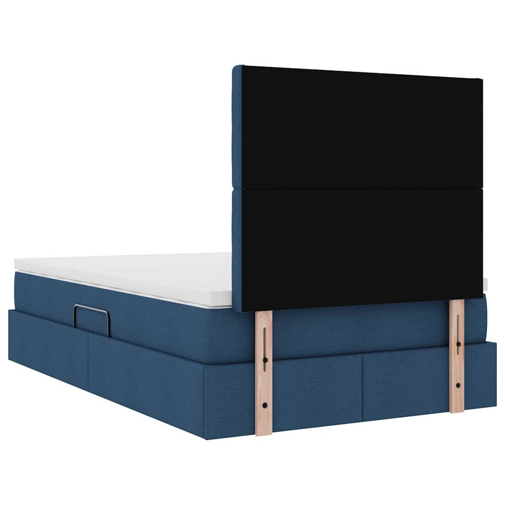 Opslag bed met matras met matras Blauw 120 x 190 cm Stof is nu te koop bij PeponiXL, paradijselijk wonen!