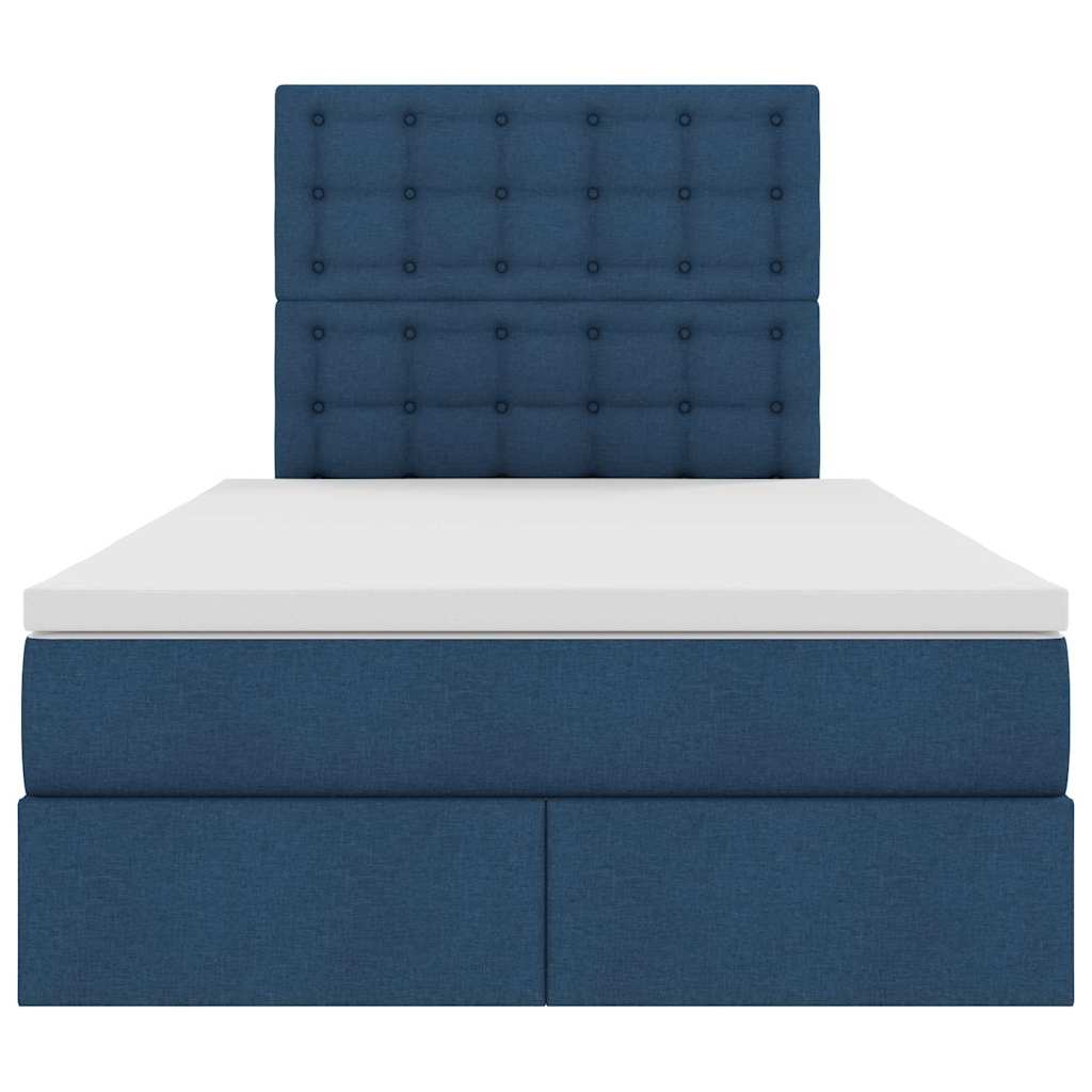 Opslag bed met matras met matras Blauw 120 x 190 cm Stof is nu te koop bij PeponiXL, paradijselijk wonen!